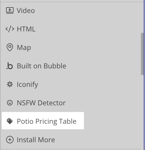 Bubble Plugin Element Screenshot